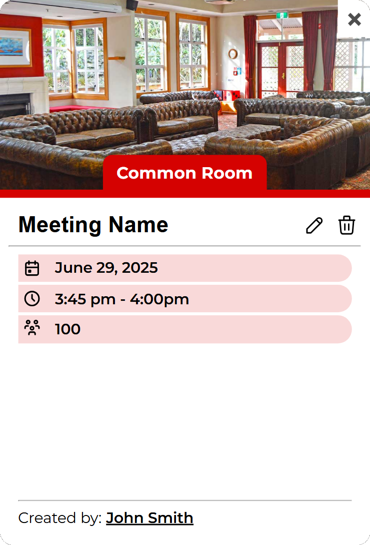 Booking Interface