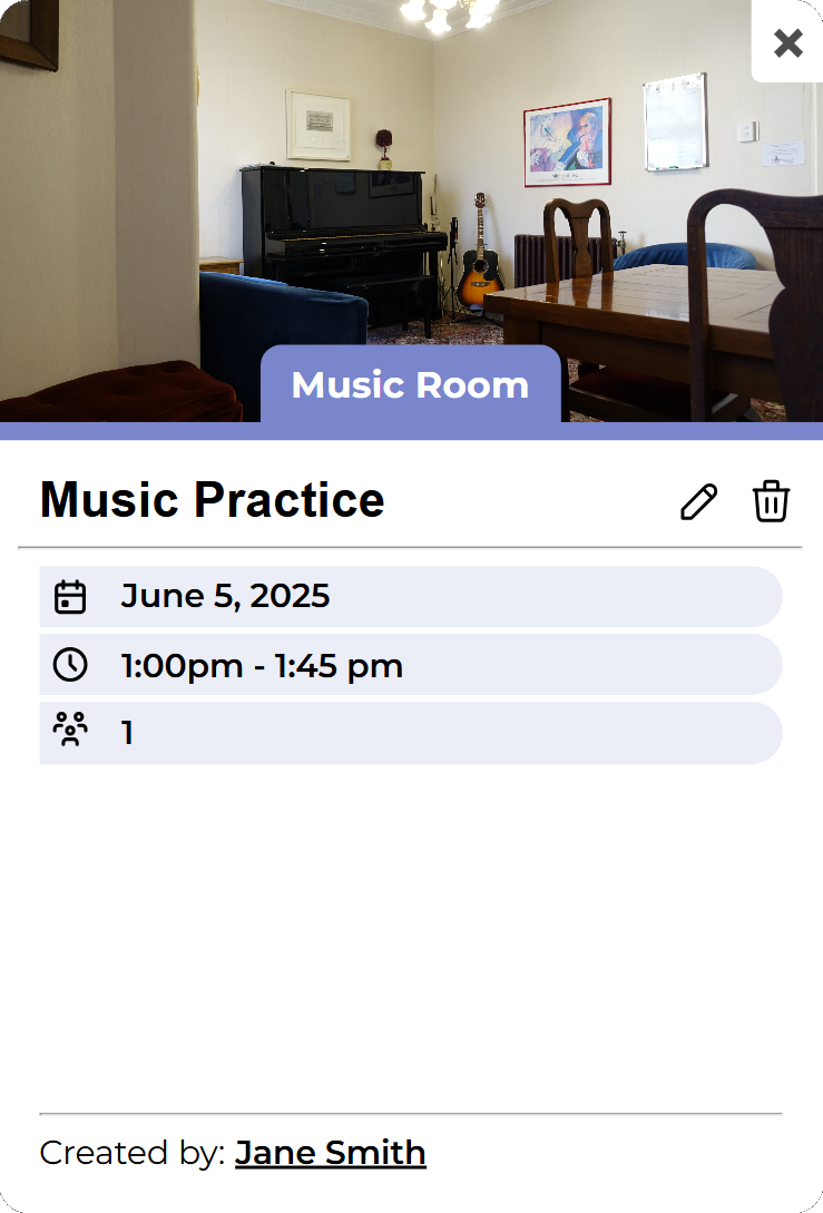 Booking Interface